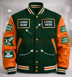 Veste universitaire unisexe personnalisée pour l'hiver, en laine, respirante, coupe-vent, chauffante, avec patch de nom personnalisable, broderie en chenille - Product Image 3