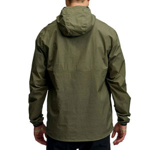 Chaqueta Acolchada Personalizada de Invierno de Alta Calidad para Hombre, con Cierre de Media Cremallera, Transpirable, con Parches, para Exteriores, Tipo Anorak, Cortavientos de Poliéster - Product Image 2