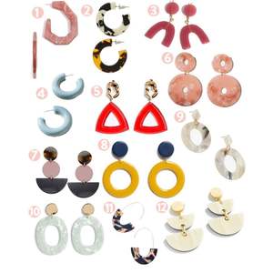 Handmade Designer <b>Resin</b> <b>Earrings</b> Luxury Finish Artistic Craftsmanship Modern Fashion Styling Durable Crystal Accessories RR - Product Image 6