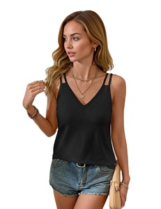 Top sin espalda negro de verano para mujer, a la moda, para playa, sin mangas, ajustado, informal, moderno, para mujer 2026 - Product Image 1