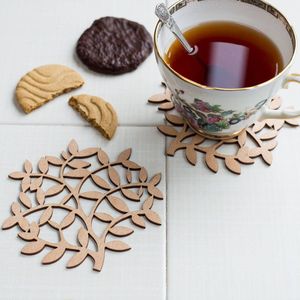 Wooden Coaster for <b>Beverage</b> <b>Serving</b> Elegant Home Dining <b>Set</b> - Product Image 2