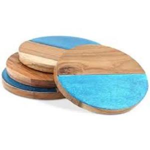 Trending Square <b>Resin</b> Wood Joint Coaster Handmade Eco-Friendly Reusable <b>Table</b> <b>Top</b> Coaster High Quality Mats & Pads Coasters - Product Image 6