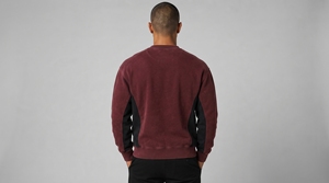 Sweat-shirt col rond pour homme en coton de luxe de haute qualité, uni, épais, vintage, surdimensionné - Product Image 2