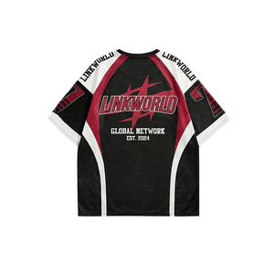 T-shirt court personnalisé pour homme, coupe ample, 100 % coton épais, épaules tombantes, style hip-hop, grande taille, jersey - Product Image 3