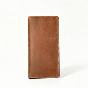 [Retail Price] [In Stock] Castello Top Quality Genuine Crazy Horse Leather <b>Long</b> <b>Wallet</b> Men's Women's Light Brown - Product Image 5