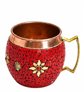 Best Quality Pure Copper Rose Gold Moscow Mule Mug with <b>Smooth</b> Handle for Party & Bar Use Metal Drinkware - Product Image 1
