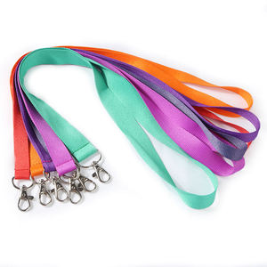 Custom Lightweight 90cm Polyester Lanyard Badge Holder Breakaway Safety Phone <b>Clip</b> Carabiner <b>Hook</b> - Product Image 5