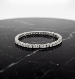 Bracelet tennis classique en or rose avec diamants de laboratoire, plaqué argent sterling, pour femme, idéal pour les fêtes et les occasions spéciales - Product Image 2