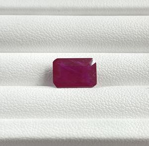 100% Natural <b>Ruby</b> Mozambique Heat Octagon Cut 3.06 Carat Reddish Pink Color July Birthstone for Jewellery Making at Best Price - Product Image 2