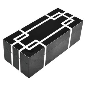 Caja de joyería de calidad premium, caja de almacenamiento rectangular de resina blanca y negra para regalos de Navidad, caja de joyería al mejor precio. - Product Image 1
