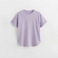 T-shirt en toile imprimé à manches courtes et col rond pour femme, style décontracté, respirant et écologique