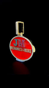 Pendentif lettre personnalisée de haute qualité bijoux glacés émail rouge plaqué or couleur personnalisée Moissanite diamant grand pendentif ovale - Product Image 6