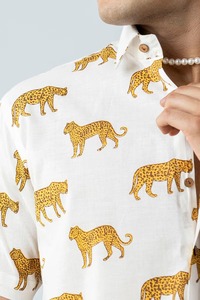 Camisa de algodón para hombre, estampada a mano, de manga corta, suave, de diseñador, para fiesta, de manga larga. - Product Image 4