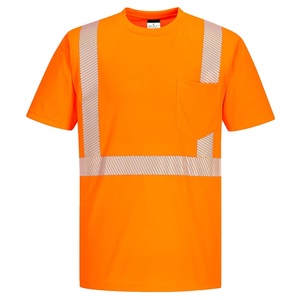 Diseño personalizado Hi-vis Reflectante O-cuello Camiseta Mejor para la venta Hombres Hi Vis Construcción Camiseta de manga corta Hi Vis - Product Image 1