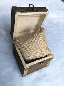 Vintage Wooden <b>Watch</b> Box Square Jewelry <b>Case</b> with Metal Lock Lid Eco Friendly Gift Packaging - Product Image 5