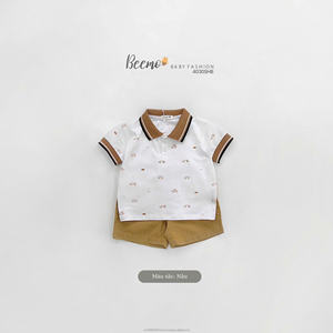 Camiseta Polo de Manga Corta y Pantalones Cortos para Niños, Ropa Casual de Verano para Niños Pequeños, Estilo Caballero para la Escuela y el Hogar - Product Image 2