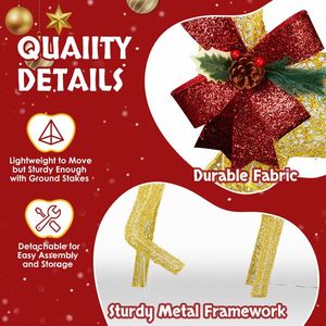 Set Famiglia di Renne Natalizie Gonfiabili a 3 Pezzi con Luci, Ornamento 2D Resistente alle Intemperie per Decorazioni Esterne - Product Image 5