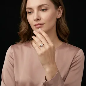 Elegante Anillo de Compromiso de Lujo con Diamante Cultivado en Laboratorio de 1.68 Quilates en Oro Rosa de 18k, Certificado por IGI, Joyería Nupcial para Regalo - Product Image 1