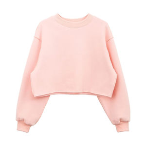 Sudadera Corta de Moda para Mujer, Diseño Liso, Cómoda, Informal, de Manga Larga - Product Image 1