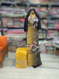 ผ้าดิรักลายดอกไม้สีแดงและสีดำแบบโซมาเลีย เยอรมัน สวิส พร้อมลายพิมพ์วงกลม |   ชุดเดรส Dirac สำหรับงานเลี้ยงสุดหรู - Product Image 3