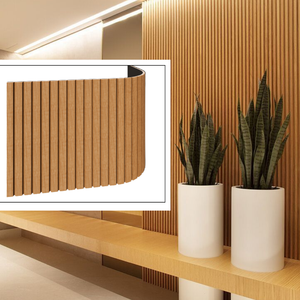 Panneaux muraux en bois modernes avec isolation acoustique, design tambour pour salle à manger, salon, salle de bain, panneaux décoratifs d'intérieur - Product Image 1