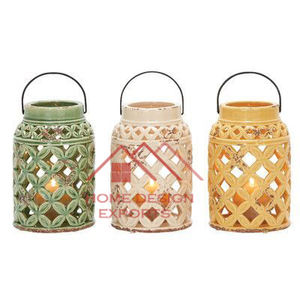 ตะเกียงโลหะทำมือสไตล์โบราณสำหรับใส่เทียน - Product Image 2