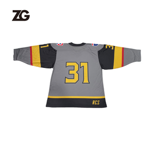 Uniforme de Hockey Personalizado al por Mayor, 100% Poliéster, con Logotipo Personalizado, Cuello de Diamante, Jersey de Hockey sobre Hielo, Calcetines de Hockey sobre Hielo Sublimados - Product Image 1