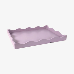 Hot Trendy Pink and Yellow Lacquer <b>Tray</b> with Wavy Edge Cute Handmade Glossy <b>Serving</b> <b>Tray</b> for Modern Home Decor - Product Image 3