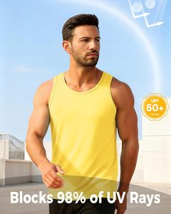 Camiseta sin mangas para hombre de alto rendimiento, transpirable, de poliéster, suave al tacto, ligera, flexible, elástica, de secado rápido, ecológica, de color sólido, informal. - Product Image 6