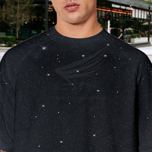 T-shirt pour homme en coton 100% de haute qualité, respirant, style streetwear, col rond, coupe classique, avec strass, best-seller, vente flash - Product Image 5