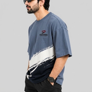 T-shirts oversize pour hommes en tissu de style premium, tendance, décontractés, coupe moderne et décontractée, doux - Product Image 6