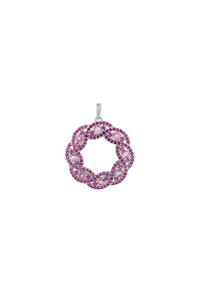 Pendentif saphir rose en argent sterling 92,5 KLSP-50620 - Product Image 1