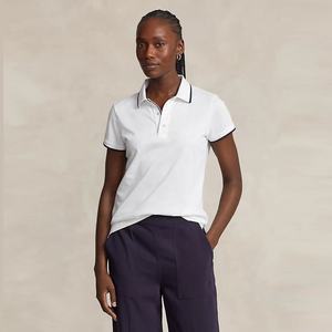 Polos deportivos atléticos ligeros para mujer, camisetas de golf de algodón de manga corta al por mayor, patrón de estampado de logotipo bordado - Product Image 4