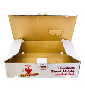 Boîte en carton ondulé auto-érectrice de style basique pour patates douces, emballage alimentaire agricole, taille 41*22*11, impression offset - Product Image 4