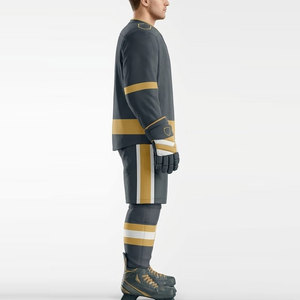 Uniforme de hockey sur glace professionnel pour hommes, vêtements d'équipe de haute qualité avec un style athlétique moderne et une coupe confortable - Product Image 5