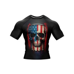Rashguards de Jiu Jitsu sublimés, concevez votre propre logo personnalisé, manches courtes, MMA, BJJ, Muay Thai, équipement de combat, chemise de compression - Product Image 4