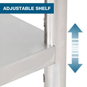 48 \ "* 24 \" tavolo da cucina commerciale in acciaio inox con ruote ripiano per tavolo da lavoro da ristorante uso domestico Design elegante - Product Image 5