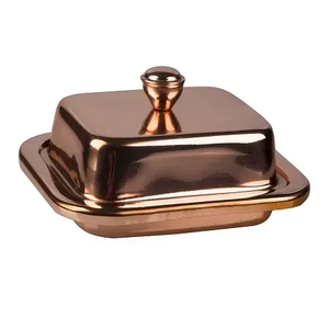 Extremely Design Metal Butter Dish for Decorate Dining Table Best Quality Serving Butter Dish Hot Sale Indian Metal Handicrafts - Product Image 4