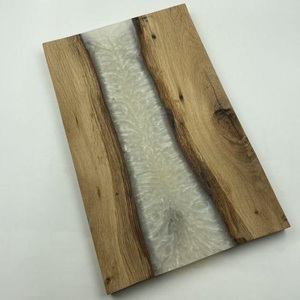 Planche à découper en résine et bois, plateau de préparation et de service alimentaire pour cuisine, maison moderne et comptoir de restaurant - Product Image 2