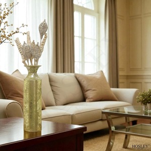 <b>Decorative</b> Metal Tabletop <b>Vase</b> with Premium Coating, Stylish Flower Holder for Home & Office Decor - Product Image 3