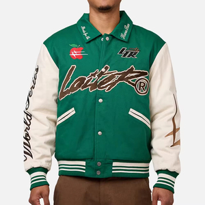 Custom LOGO varsity <b>jacket</b> for <b>man</b> Unisex VarsityJacket <b>Men's</b> American Chenille Embroidery Patch Vintage Retro Baseball Cropped - Product Image 1