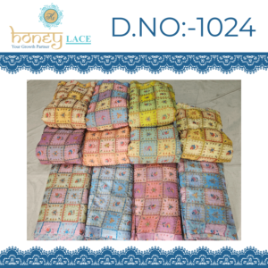 Tela de Chifón Chinon HONEY LACE Premium con Cuentas Impresas y Diseño Floral para Bodas, Peso Medio, Antiestática, Transpirable, Accesorios - Product Image 2