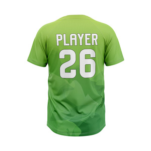 Ropa Deportiva Transpirable de Secado Rápido para Clubes y Ligas con Jersey de Béisbol Personalizado de 2 Botones, Producción OEM - Product Image 5