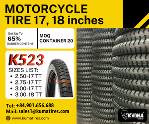Kuma ยางรถมอเตอร์ไซค์แบบไม่มียางใน K523ความเร็วสูง2.50-17 2.75-17 3.00-17 3.00-18ขนาดสำหรับถนนในเมืองของเวียดนาม - Product Image 6