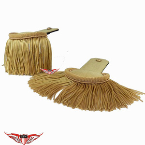 Epaulettes Dorados KEW con Flecos Finos, Pliegues para Hombros, Estilo Vintage, Ecológicos, Personalizables en Talla/Color - Product Image 1