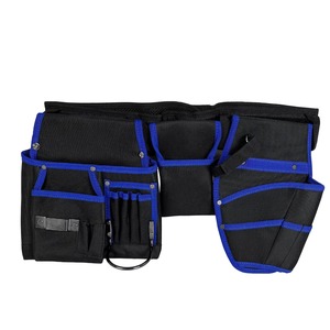 Creator Tool Belt Waist Bag With Multiple Pockets Blue And Black For Electricians And Carpenters Work Organization - Product Image 4