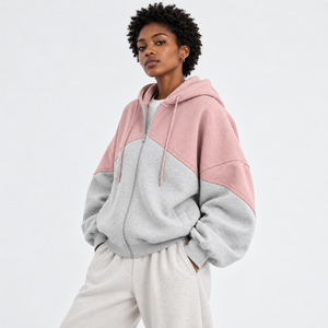 <b>Women</b> Full Zip <b>Hoodie</b> Made With Premium Fabric Breathable Comfort Smooth <b>Zipper</b> Closure Durable Quality Relaxed Fit OEM Support - Product Image 5