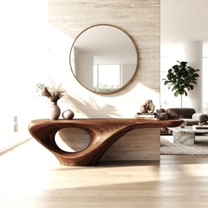Wood <b>Console</b> <b>Table</b> <b>Entry</b> Way <b>Table</b> Custom <b>Console</b> <b>Table</b> Farmhouse Furniture Narrow Home Handcraft Solid Wood Entrance <b>Table</b> - Product Image 4