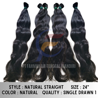 Extensions de cheveux indonésiens vierges Remy, cuticules alignées, sans nœuds, 100% cheveux humains, mèches droites naturelles, toutes les couleurs.