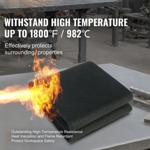 Manta de Soldadura de Fieltro de Carbono de 27 x 12 Pulgadas, Resistente al Calor hasta 1800F, Retardante de Llama, Cortable, para Soldadura - Product Image 1